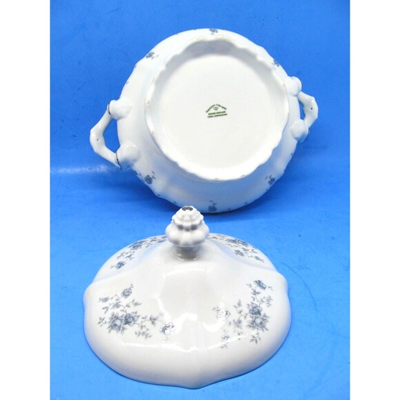 Johann Haviland Blue Garland Fine China Covered Handled Vegetable Serving Bowl - Picture 10 of 12